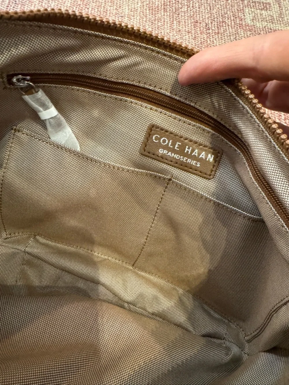 Cole Haan Womens' Quilted soft leather Hobo Bag - New Caramel
